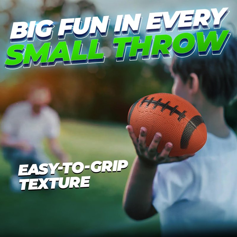 Mini Inflatable Footballs Set - 6 Inch Sports Toys for Kids & Toddlers, Indoor & Outdoor Play, 5 Pack