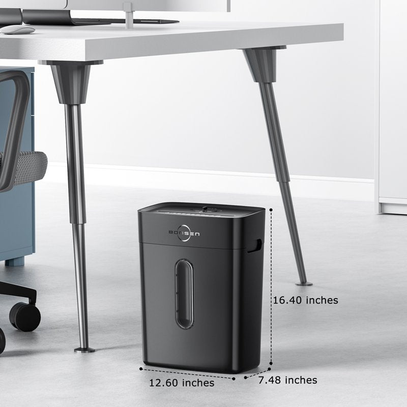 10-Sheet Cross Cut Paper Shredder with 4-Gallon Wastebasket for Home Office Security