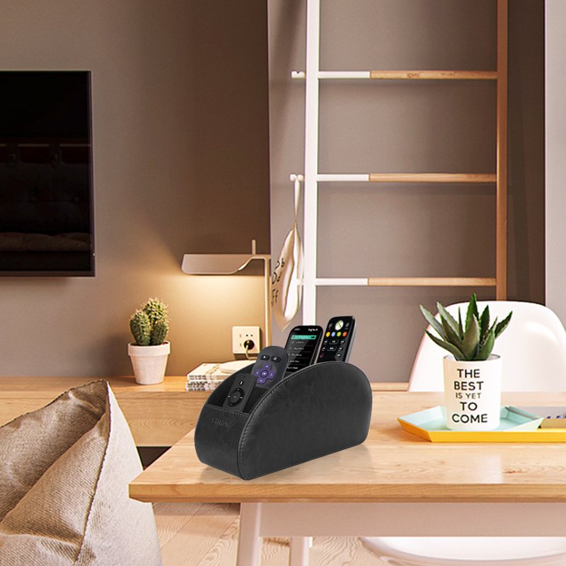 Multi-Compartment Remote Control Holder Organizer for TV & Media Devices