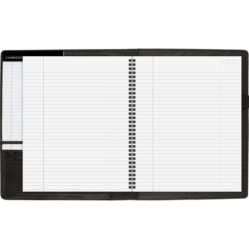 Refillable Notepad and Notetaker Set - Faux Leather Cover, 8.5x11, Black