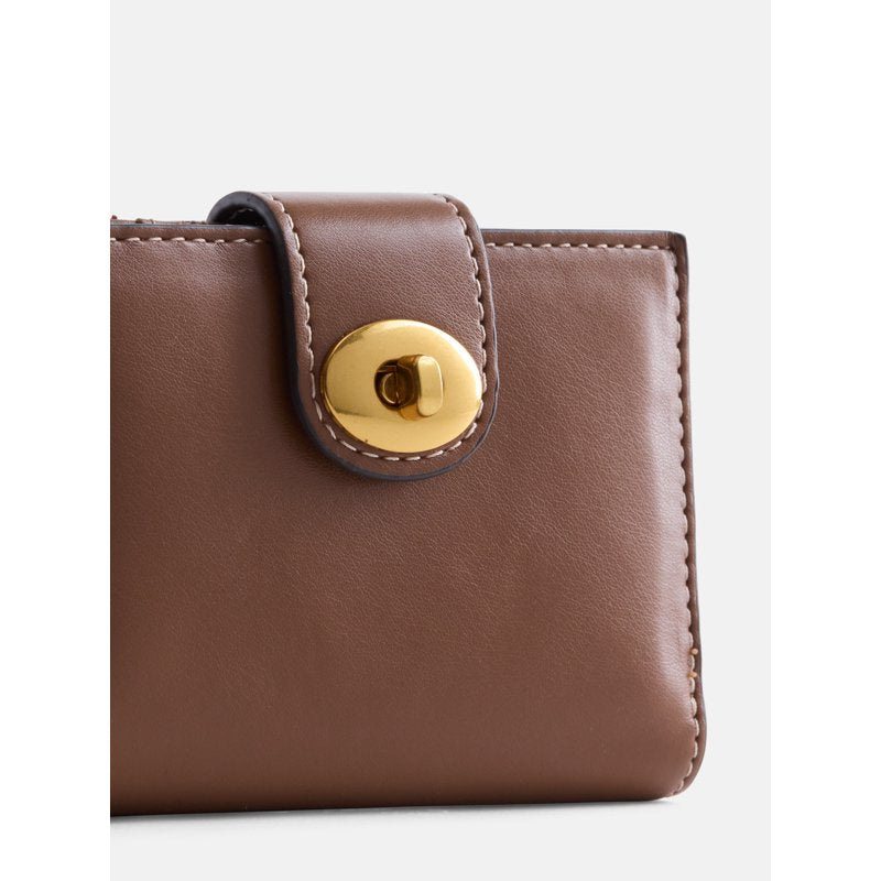 Women's Indexer Wallet with Turn Lock Closure - Small Fashionable Coin & Card Holder