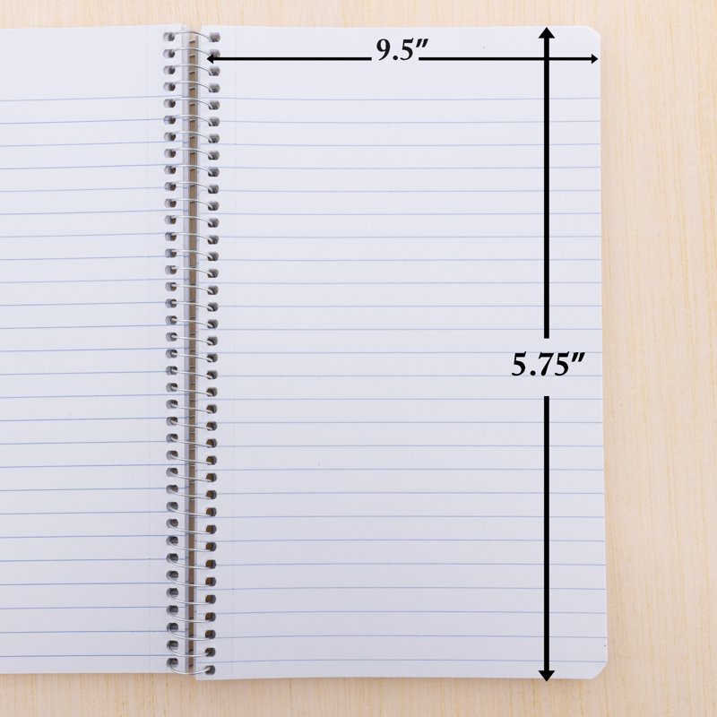Assorted Spiral Notebooks Set - Multiple Sizes, 120 Sheets per Notebook