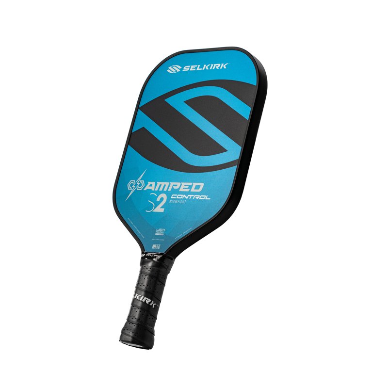 Blue Selkirk Amped Control S2 Pickleball Paddle – Midweight FiberFlex Face, X5 Core, USAPA Approved