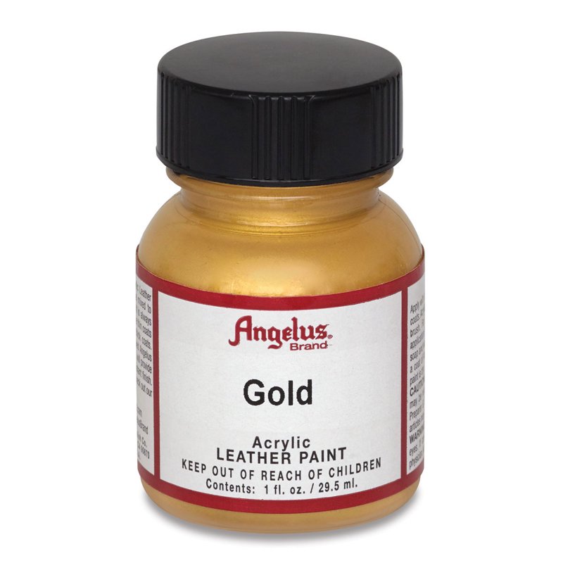 Leather Paint Gold 1 oz - Water-Based Custom Leather Color