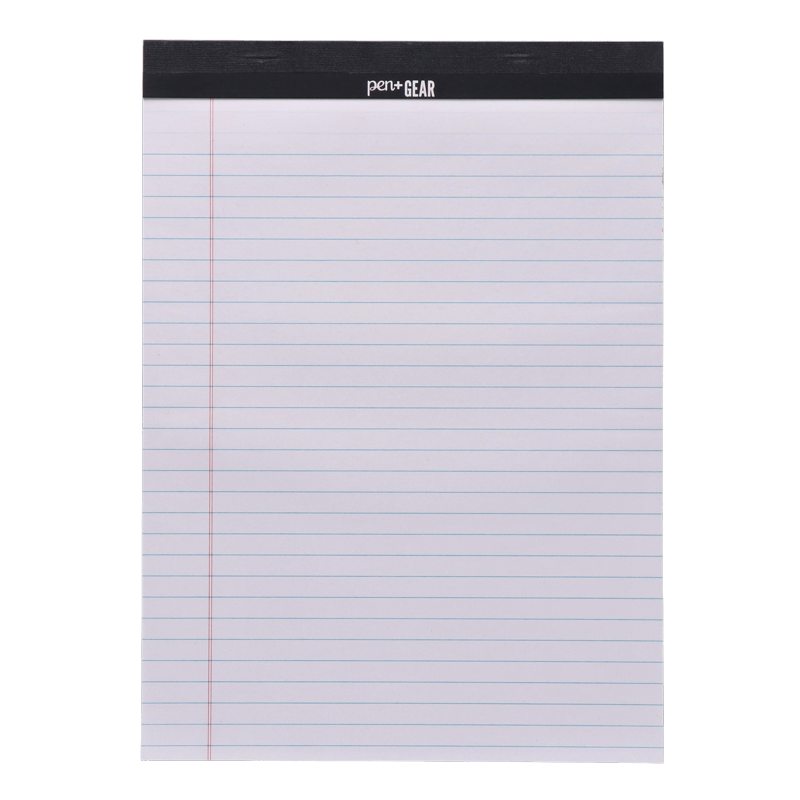 Legal Pads Wide Ruled 8.5x11 Inches - 50 Sheets, Pack of 12 Office Stationery