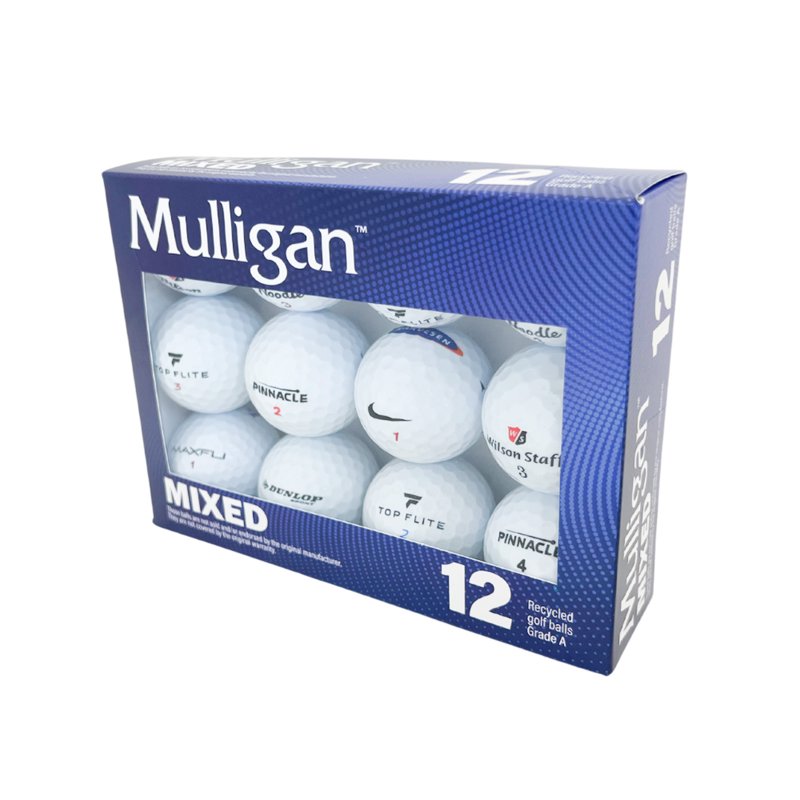 Recycled White Golf Balls 12-Pack - Mixed Brands for Practice & Play