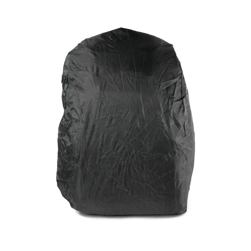 Heavy Duty Lockable Outdoor Hiking Backpack with Rain Cover - Black