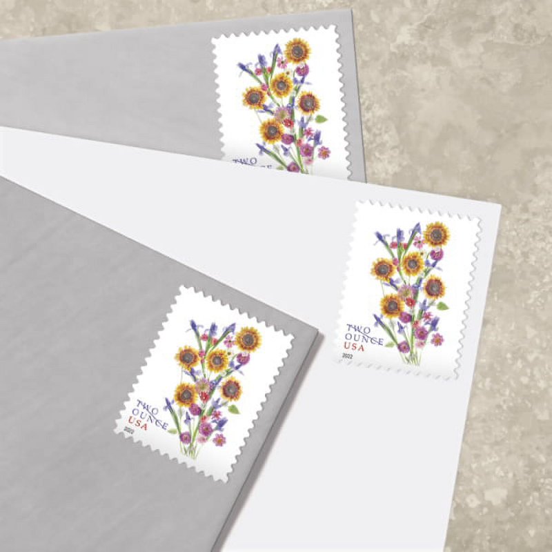 Sunflower Bouquet USPS 2-Ounce Postage Stamp Sheet of 20 - First Class Forever