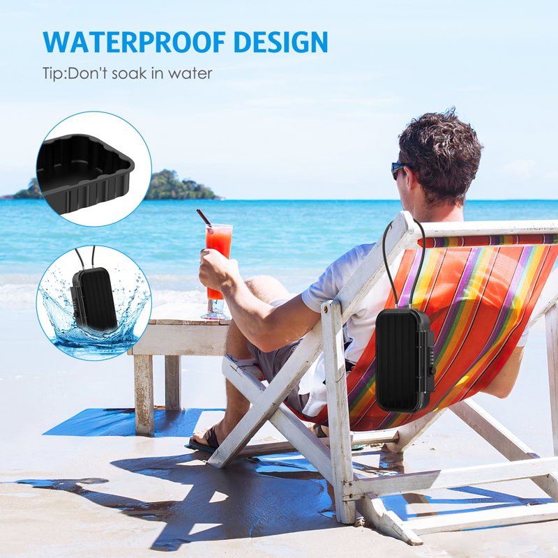Portable Combination Safe Box for Money Jewelry Travel Security Waterproof
