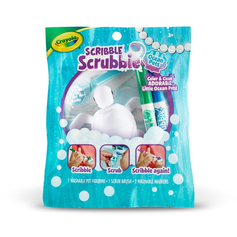 Kids Ocean Animal Coloring Toys with Washable Markers & Brush - Mess-Free Arts & Crafts