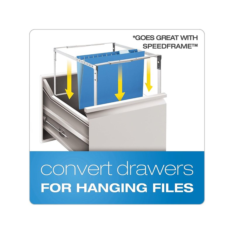 Reinforced Hanging File Folders - Letter Size, 5-Tab Positions, Aqua, 25 Pack