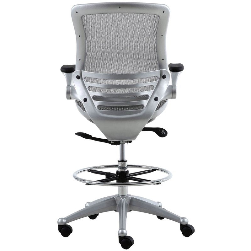 Heavy Duty Mesh Drafting Chair with Lumbar Support - Ergonomic Office Stool
