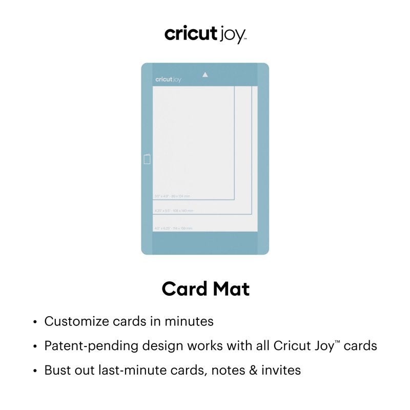 Cricut Joy Card Mat 4.5 x 6.25 Inches for Custom Card Making - Blue