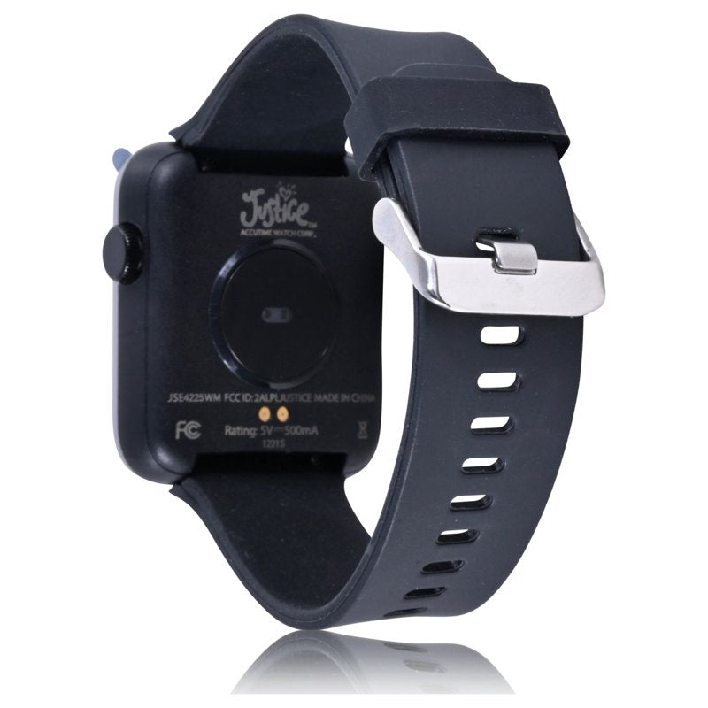 Unisex Tween Smart Watch with Silicone Perforated Band - Black