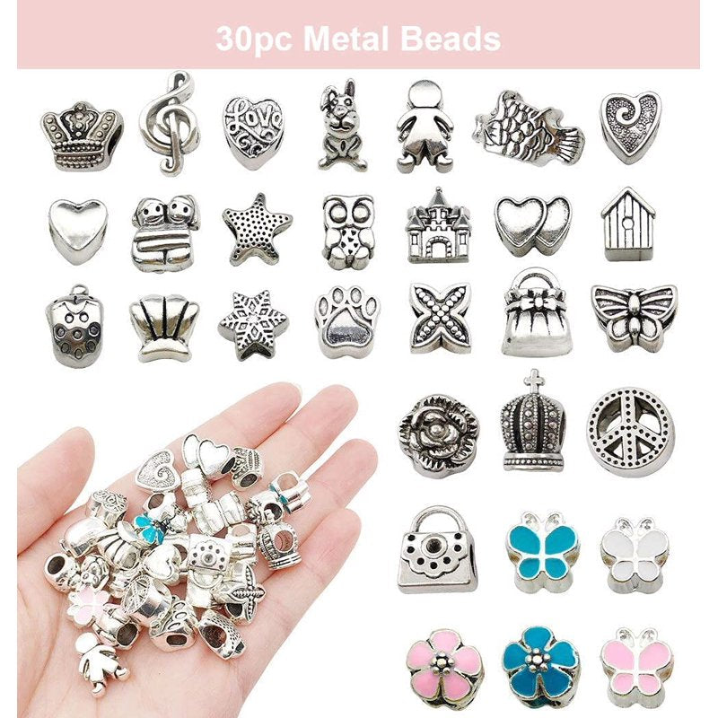 DIY Jewelry Making Kit with Charms Beads & Beads for Girls Kids