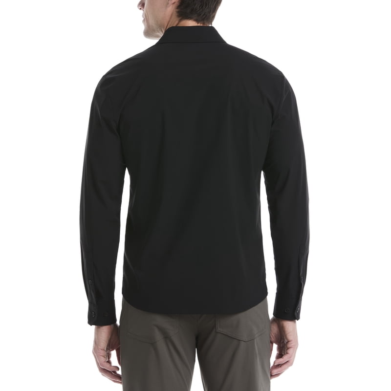 Performance Long Sleeve Golf Shirt for Men & Big Men - Stretch, Solid Color