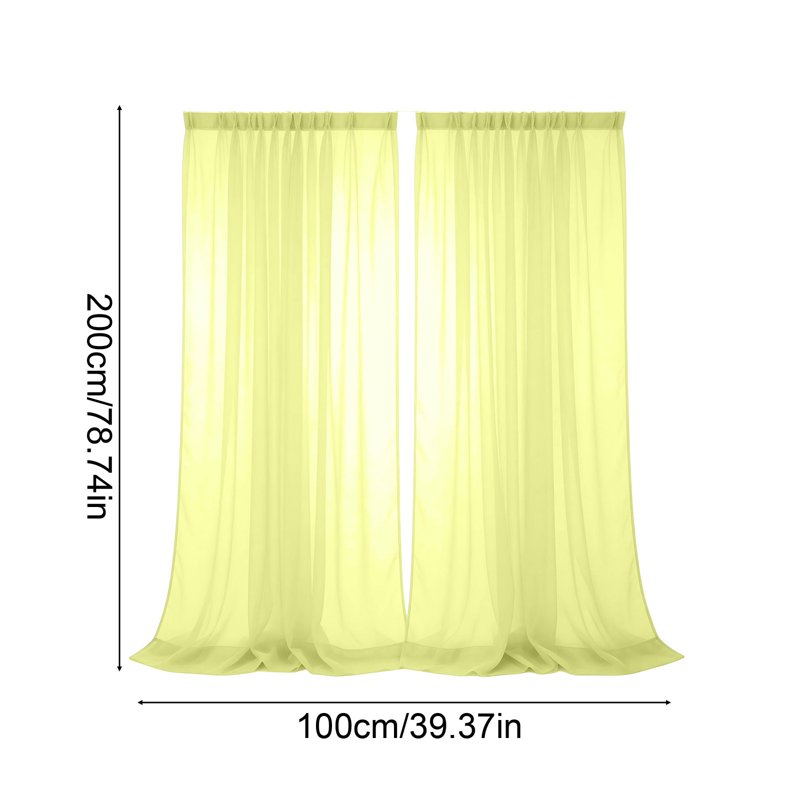Semi-Sheer Lightweight Curtains for Living Room & Bedroom - 78 Inch Length