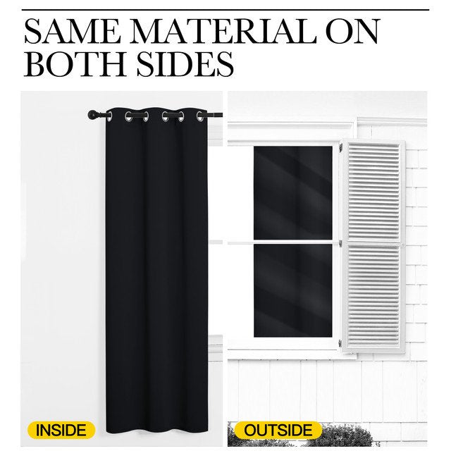 Blackout Curtains Thermal Insulated Noise-Reducing Room Darkening Drapes 2 Panels