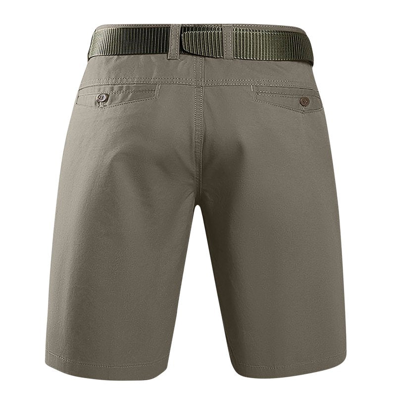 Men's Golf Shorts with Elastic Waist, Flat Front Cargo Style, Multiple Colors