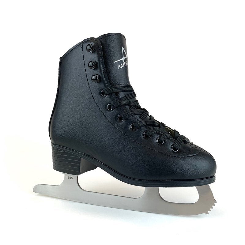 Boy's Tricot Lined Figure Skates with Reinforced Ankle Support