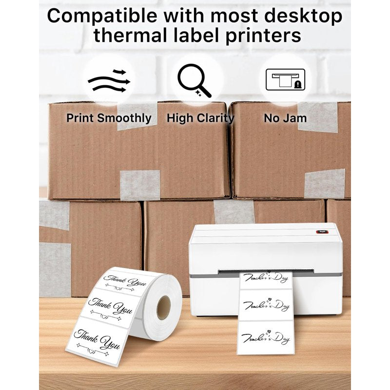 Thermal Label Stickers 3x2 Inch Self-Adhesive Waterproof Durable Roll of 400