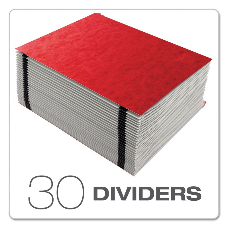 Expandable Letter Size Desk File Organizer with 1-31 Index - Red Acrylic-Coated PressGuard