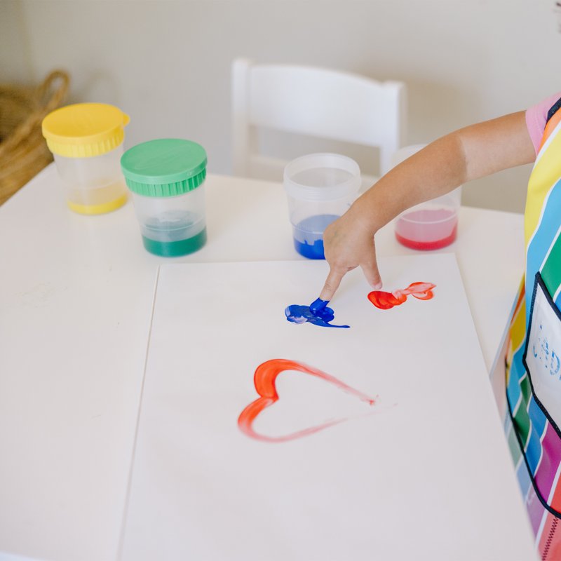 Finger Paint Set for Kids - Washable Art Supplies with 4 Vibrant Colors