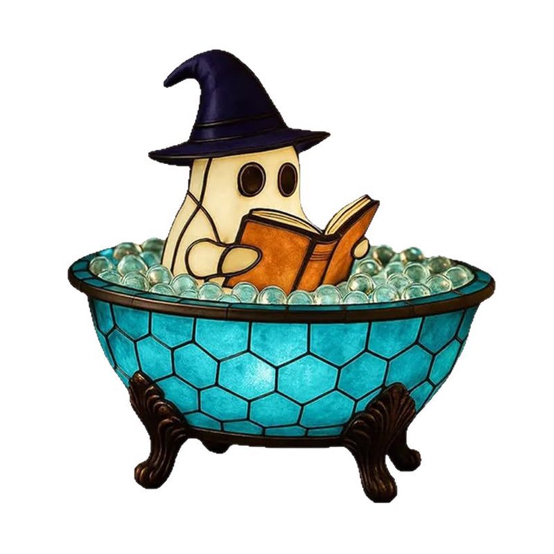 Halloween Ghost Bubble Bath Lamp with Color-Changing LED Night Light