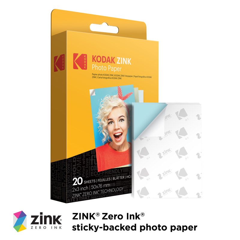 Kodak Zink Photo Paper 2x3 Inches - 20 or 50 Sheets Instant Waterproof Prints