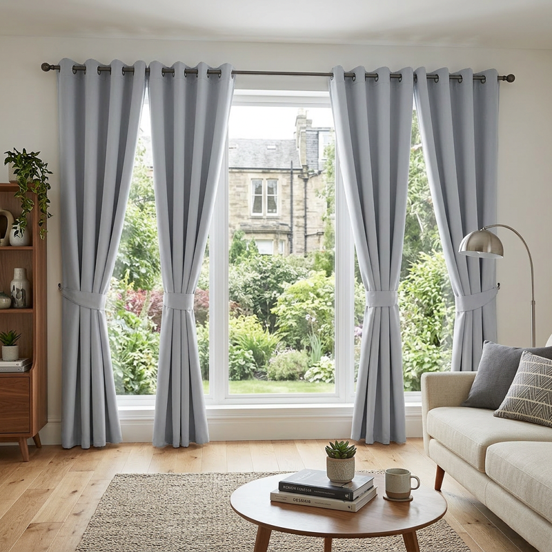 Blackout Thermal Insulated Grommet Curtains - Room Darkening Window Drapes