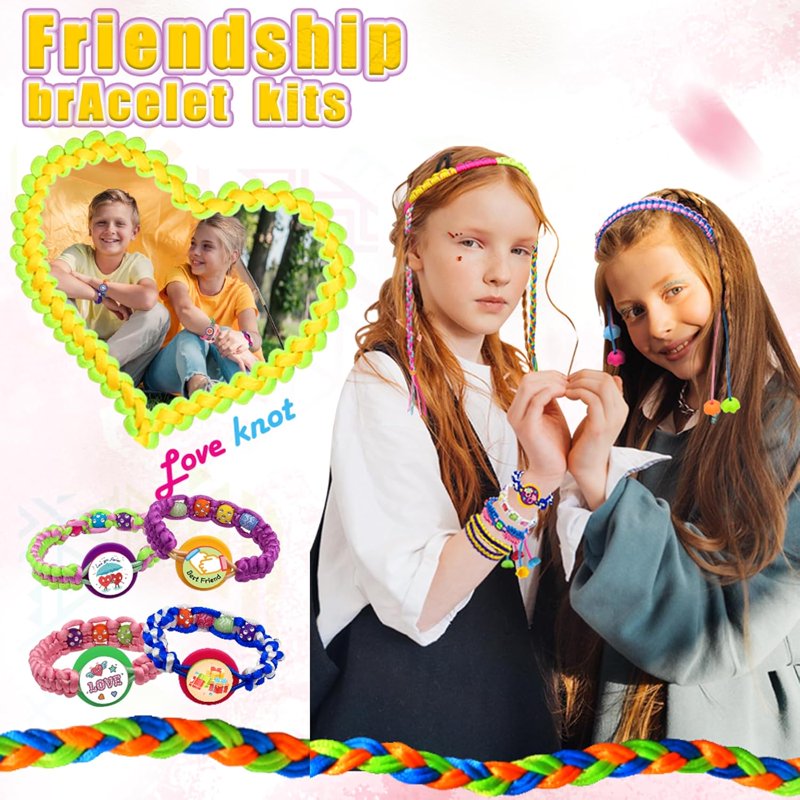 Friendship Bracelet Making Kit for Girls Ages 7-12 - Jewelry Craft Set with Beads & Loom
