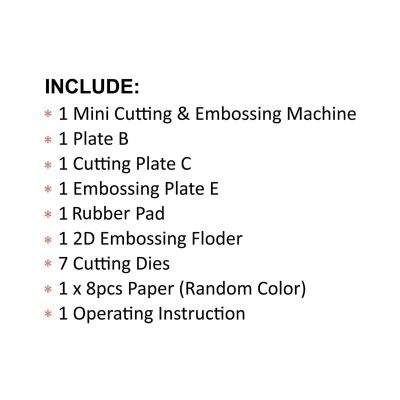Mini Die Cutting & Embossing Machine Kit for Crafts with 3 1/8" Slot