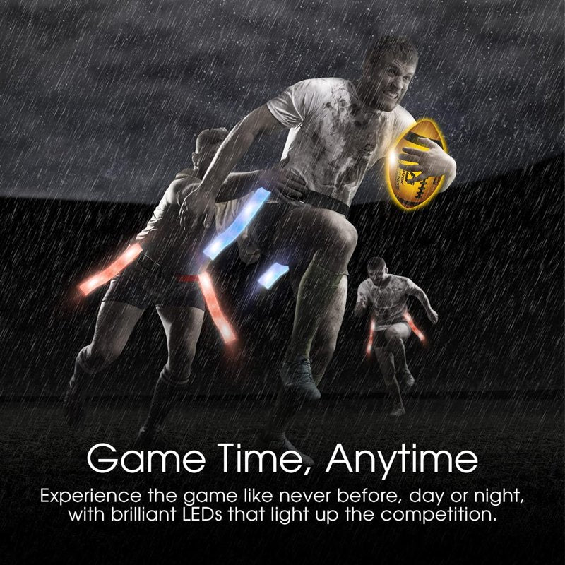 LED Light Up Football - Official Size for Night Play & Kids Sports