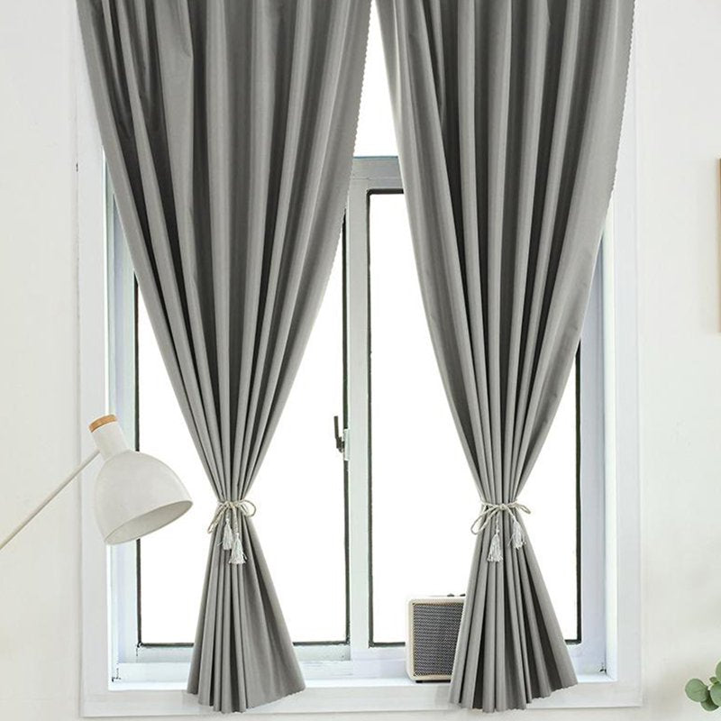 Velcro Style Blackout Window Curtains - No-Drill Sunshade for Bedroom & Living Room