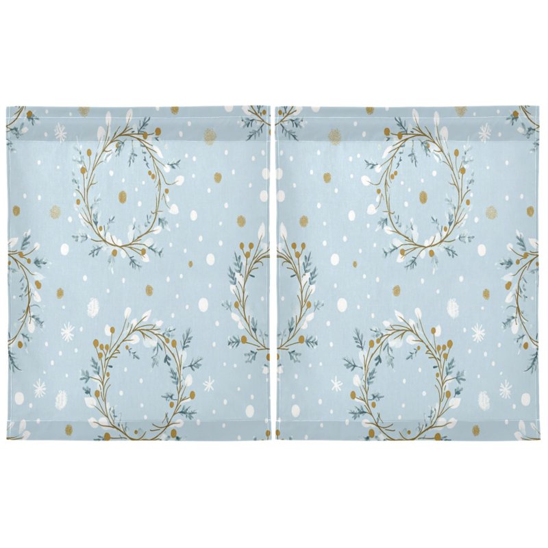 Kitchen Tier Curtains Set - Light Filtering Privacy UV Protection 2 Panels