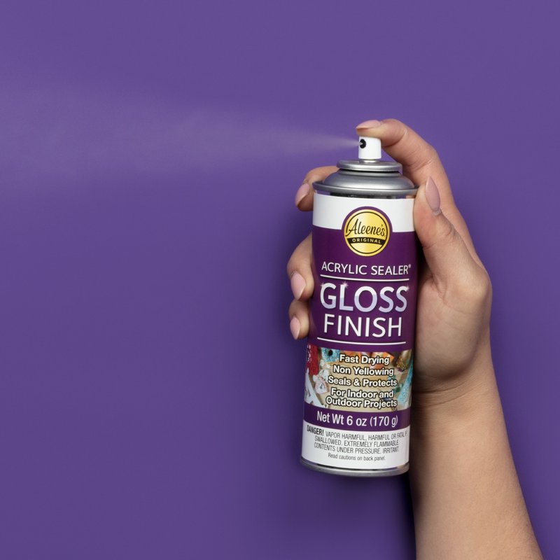 Clear Acrylic Spray Sealer Gloss 6 oz - Protective Finish for Crafts & Surfaces