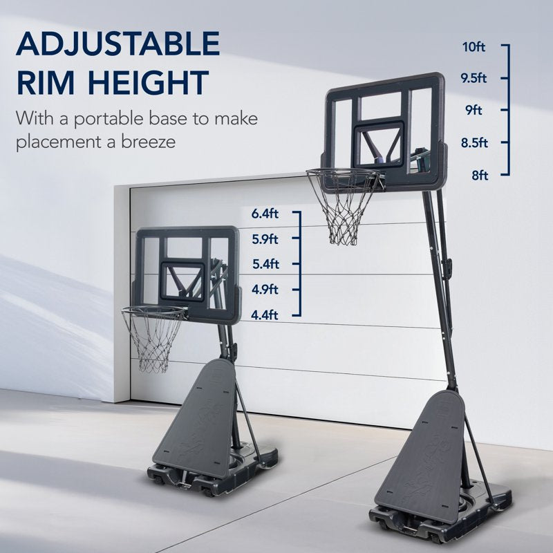 Adjustable Portable Basketball Hoop with Shatterproof Backboard & Ball Return