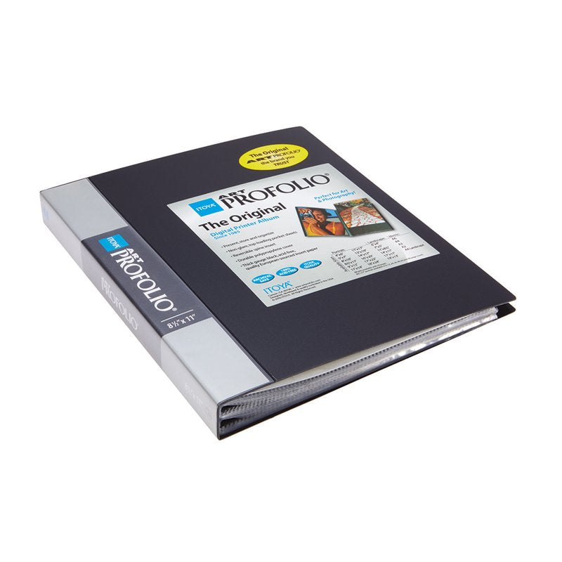 8.5x11 Art Portfolio with 48 Clear Pockets - Acid-Free Presentation Binder