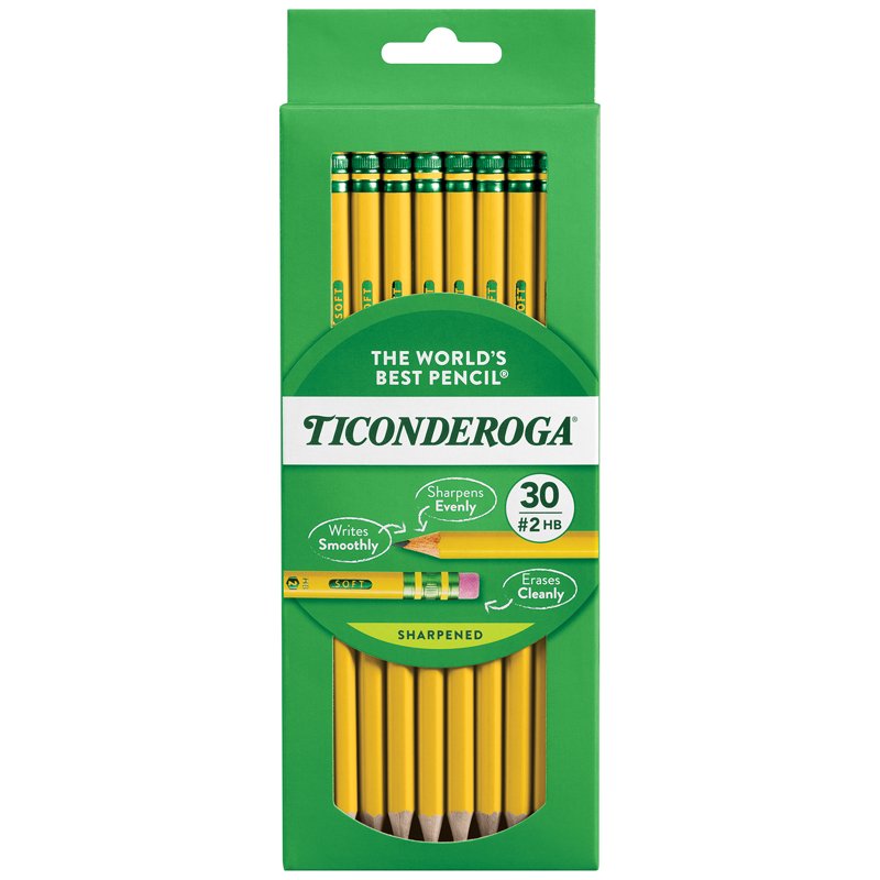 Pre-Sharpened Wooden Pencils Set of 60 - Smooth Writing, Latex-Free Erasers