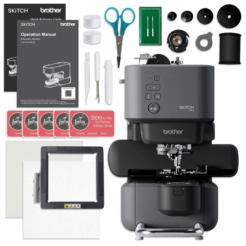 Brother Embroidery Machine with 4x4 Inch Area and 250+ Accessories