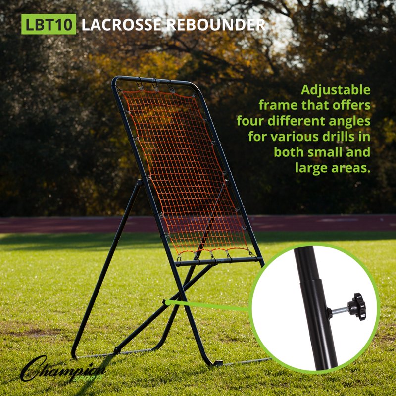 Lacrosse Bounce Target with Steel Frame Ball Return Net for Training and Drills