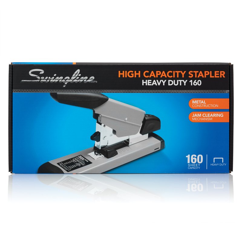 Heavy Duty Stapler for 160 Sheets - Black & Gray, Industrial-Grade
