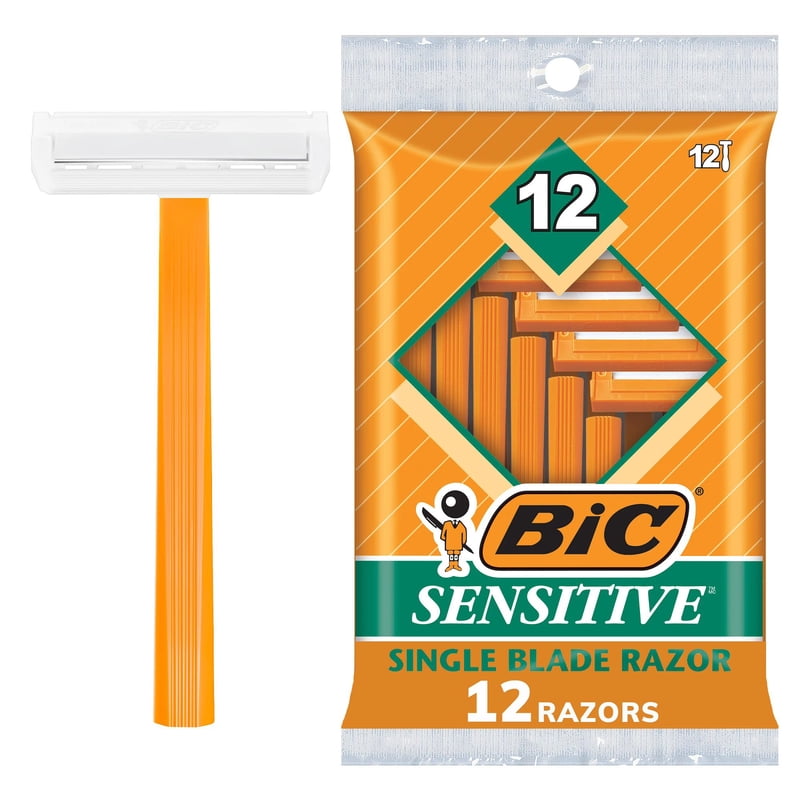 Men's Disposable Razor Pack - Sensitive Skin, Single Blade, 12 Count
