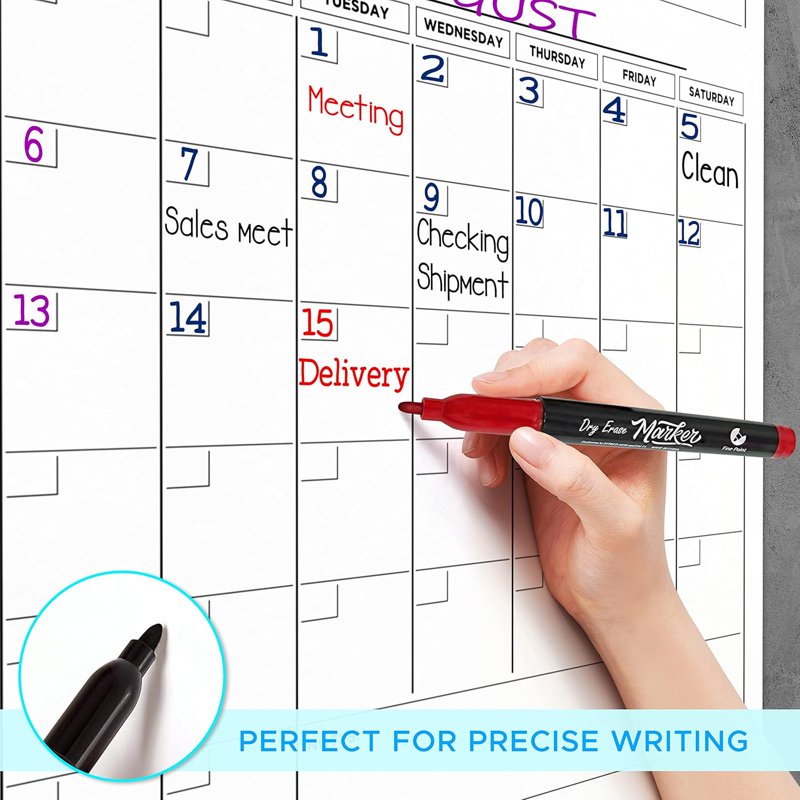 Large Whiteboard Calendar 2025 - Dry Erase Wall Calendar with Markers