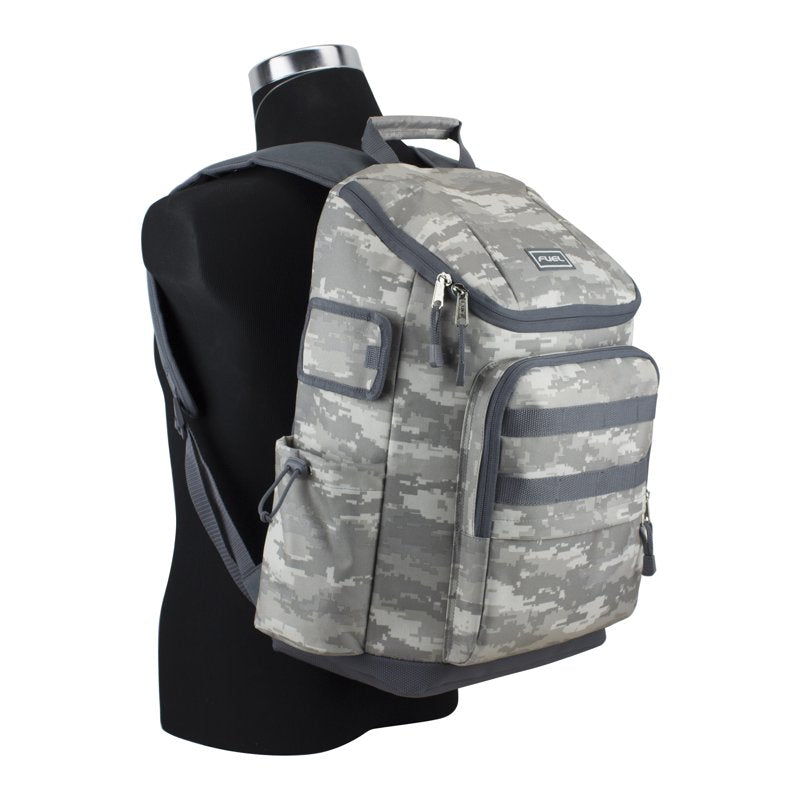 Unisex Outdoor Cargo Backpack with Top Loading Design and Multiple Compartments