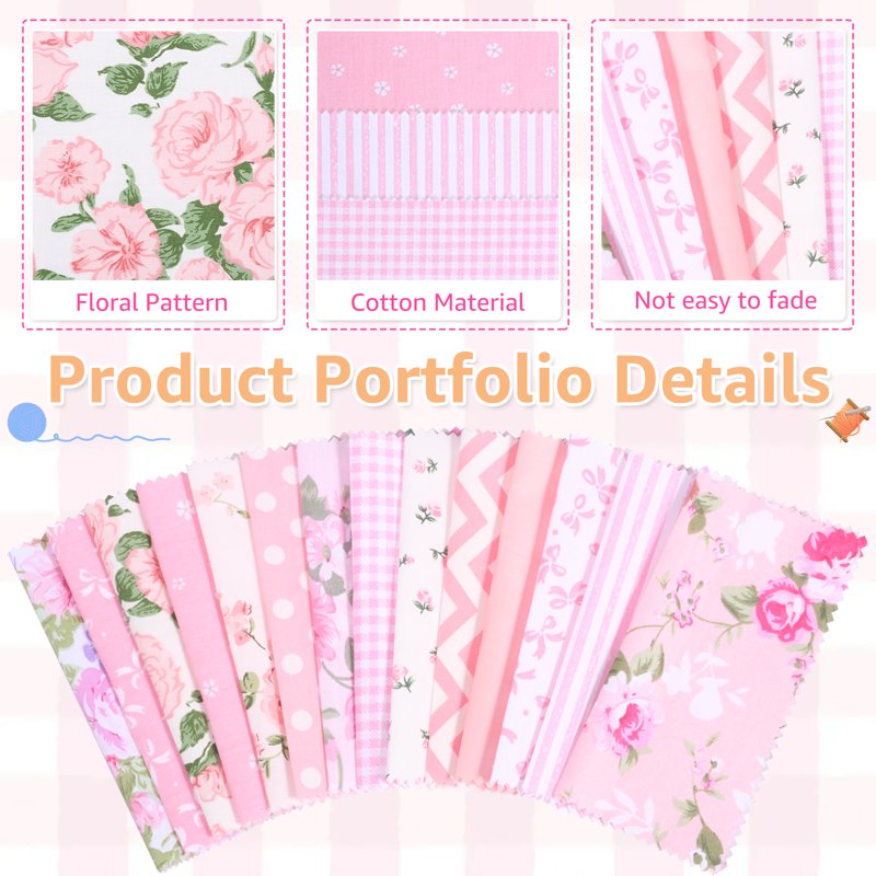 Cotton Patchwork Charm Pack for Quilting and Sewing - 126 Pieces