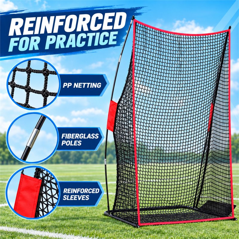 Football Kicking Net 4x7 ft Practice Training Equipment with Stable Frame