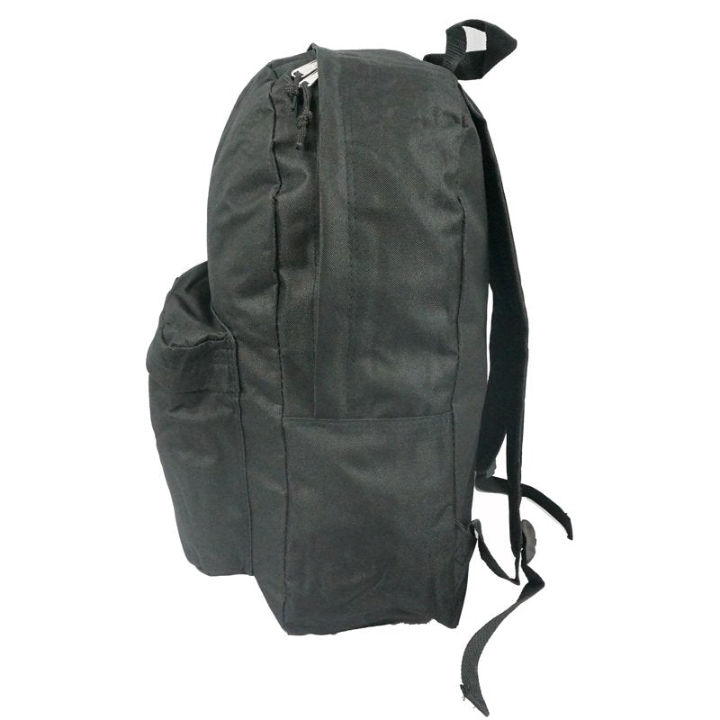 K-Cliffs 18" Unisex Polyester School Backpack - Black (Variation: Black)