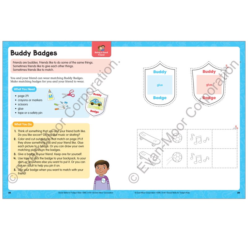 Social Skills Activity Book for Kids - Making Friends and School Readiness
