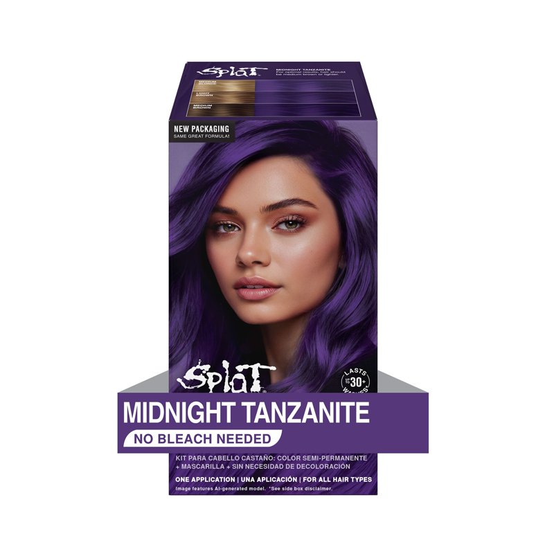 Semi-Permanent Purple Hair Dye Kit for Brunettes - No Bleach Needed